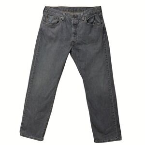 Levi's 501 Faded Black Wash Jeans Men's‎ 34x30 Button Fly Original Straight Fit